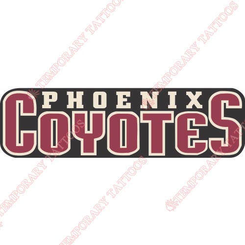Phoenix Coyotes Customize Temporary Tattoos Stickers NO.289